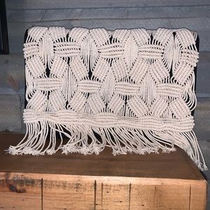 Stella and Dot  playa macrame clutch